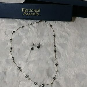 Personal accents necklace and earrings